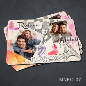 Marturii nunta - magnet personalizat cu poza - MNFO-07