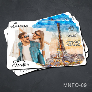 Marturii nunta - magnet personalizat cu poza - MNFO-09