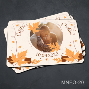 Marturii nunta - magnet personalizat cu poza - MNFO-20