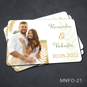 Marturii nunta - magnet personalizat cu poza - MNFO-21