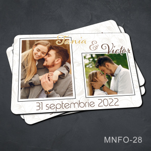 Marturii nunta - magnet personalizat cu poza - MNFO-28