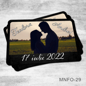 Marturii nunta - magnet personalizat cu poza - MNFO-29