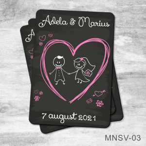 Marturii nunta - magnet personalizat - MNSV-03