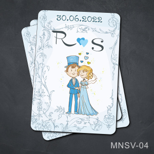 Marturii nunta - magnet personalizat - MNSV-04