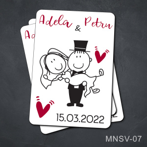 Marturii nunta - magnet personalizat - MNSV-07
