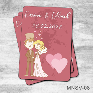 Marturii nunta - magnet personalizat - MNSV-08