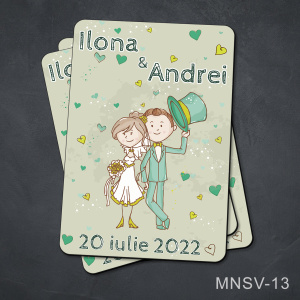 Marturii nunta - magnet personalizat - MNSV-13