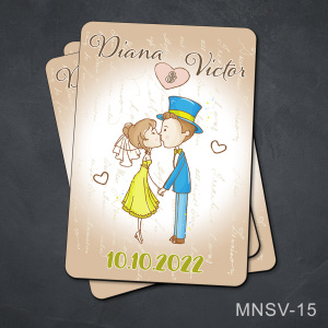 Marturii nunta - magnet personalizat - MNSV-15