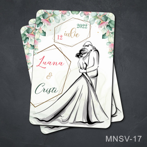 Marturii nunta - magnet personalizat - MNSV-17