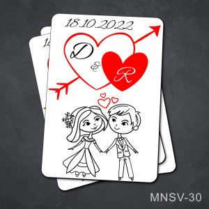 Marturii nunta - magnet personalizat - MNSV-30