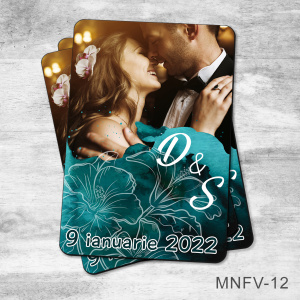 Marturii nunta - magnet personalizat cu poza - MNFV-12