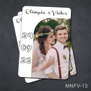 Marturii nunta - magnet personalizat cu poza - MNFV-13