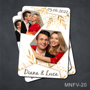Marturii nunta - magnet personalizat cu poza - MNFV-20