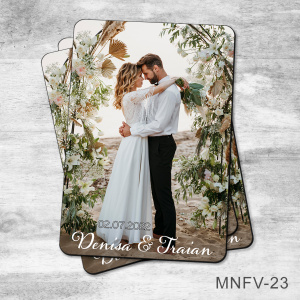 Marturii nunta - magnet personalizat cu poza - MNFV-23