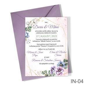 Invitatii nunta elegante