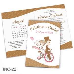 Invitatii nunta haioase - Mire si mireasa - INC-22