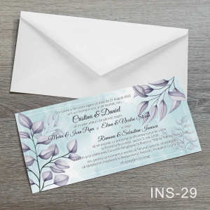 Invitatii nunta cu plic alb - INS-29