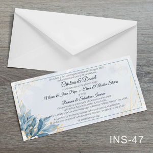 Invitatii nunta cu plic alb - INS-47